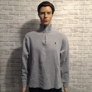 Polo Ralph Lauren Gray Zip Up Fleece Sweater Large
